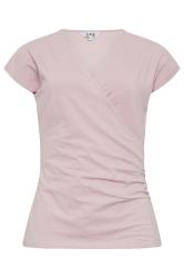 LTS Tall Women's 2 PACK Pink & Blue Short Sleeve Wrap Tops | Long Tall Sally 9