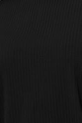 Plus Size Black Ribbed Swing Top | Yours Clothing 4