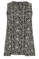 EVANS Plus Size Black Ikat Print Sleeveless Stretch Top | Evans 5