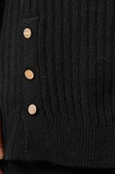 EVANS Plus Size Black Button Detail Knitted Vest | Evans  5