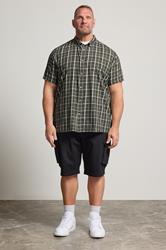 BadRhino Big & Tall Green Check Print Short Sleeve Shirt | BadRhino 1