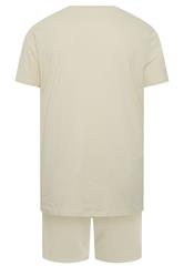 JACK & JONES Big & Tall Off-White T-Shirt & Shorts Set | BadRhino 4