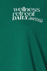 YOURS ACTIVE Curve Green 'Wellness Retreat' Top | Yours Clothing 8