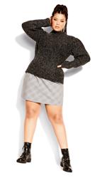 Evans Black Marl Knit High Neck Jumper 3