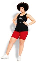 Evans Black Logo Print Active Vest Top 4