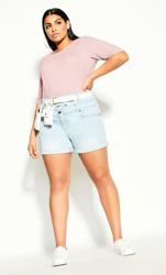 Evans Pink Essential Scoop Neck T-Shirt 1