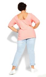 Evans Pink Essential Scoop Neck T-Shirt 9