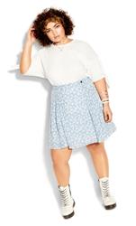 Evans Blue Floral Print Pleated Skirt 3