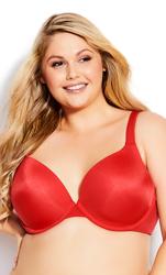 Evans Red Plunge Bra 1