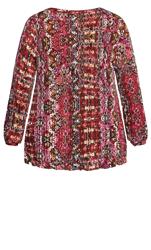 Evans Pink Textured Button Down Blouse 7