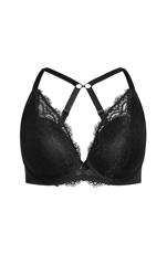 Lace Plunge Black Bra 5
