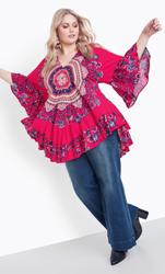 Frankie Crimson Frill Tunic