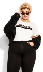 Evans Ivory Feline Tee 1