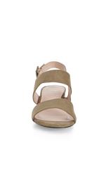 Evans Khaki Green EXTRA WIDE FIT Two Strap Sandals Evans