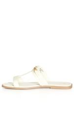 Wide Fit Strappy Chain Slide Ivory 4