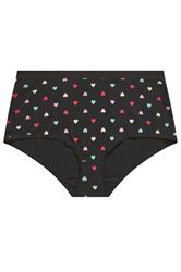 YOURSET 5 PACK Plus Size Pink Heart Print Full Briefs | Yours Clothing 5