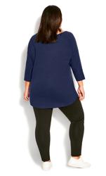Evans Blue 3 Bar 3/4 Sleeve Plain Tee 4