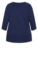 Evans Blue 3 Bar 3/4 Sleeve Plain Tee 6