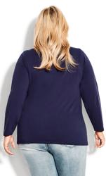 Evans Blue Roll Neck Top 3