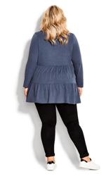 Evans Grey Zuri Tiered Plain Tunic 4