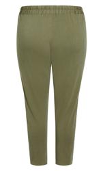 Evans Khaki Green Cuffed Jogger 7