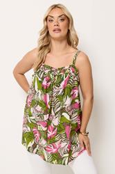 YOURS Curve Pink Floral Cami Vest | Yours Clothing 3