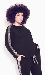 Evans Black Camo Stripe Sweatshirt 3