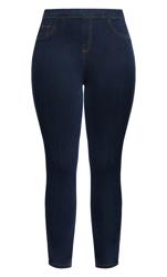 Long Length Indigo Denim Jegging 5