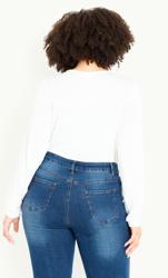 Straight Leg Mid Wash Jean Short Length 4