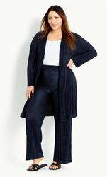 Pleated Jacket Navy 2