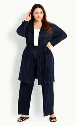 Pleated Jacket Navy 1