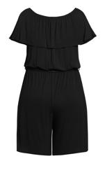 Plain Bardot Playsuit Black 5