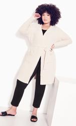 Evans Light Brown Chenille Midi Cardigan 4