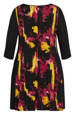 Evans Black & Red Floral Cutout Dress 6