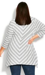 Evans Grey Emily Panel Stripe Tunic 3