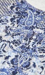 Evans Blue Ornate Print T-Shirt 7