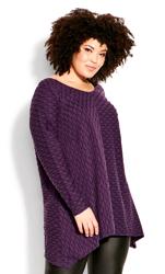 Evans Purple Textured Tunic Top 2