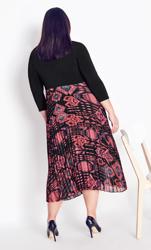 Evans Black & Pink Aztec Print Wrap Dress 3