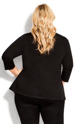 Evans Black Star Studded T-Shirt 5