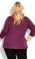 Sparkling Stars Plum Tee 3