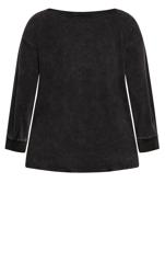 Evans Black 'Madrid' Slogan Print Sweatshirt 9