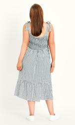 Check Tie Detail Dress Black 2