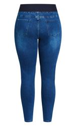 City Chic Blue Denim Harley Split Hem Jeans
