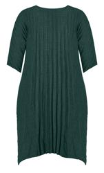 Evans Forest Green Pleated Tunic Top 6