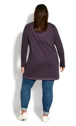 Evans Purple Sia Slub Plain Top 4
