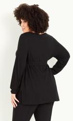 Button Detail Black Top 3