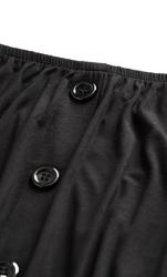 Frill Sleeve Black Button Through Top 7