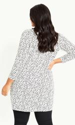 Spot Gathered Swing White Tunic 3