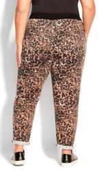 Evans Brown Jenny Print Full Length Trouser 4
