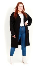Longline Black Lounge Cardigan 4